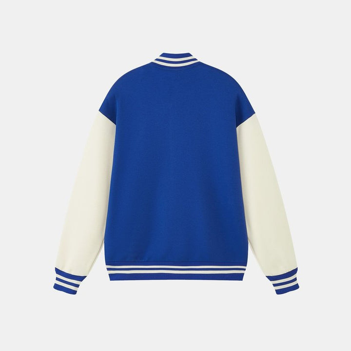Jersey Contrast Preppy Jacket