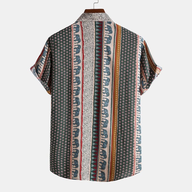 Elephant Geometric Print Shirt