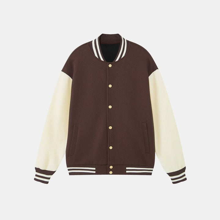 Jersey Contrast Preppy Jacket