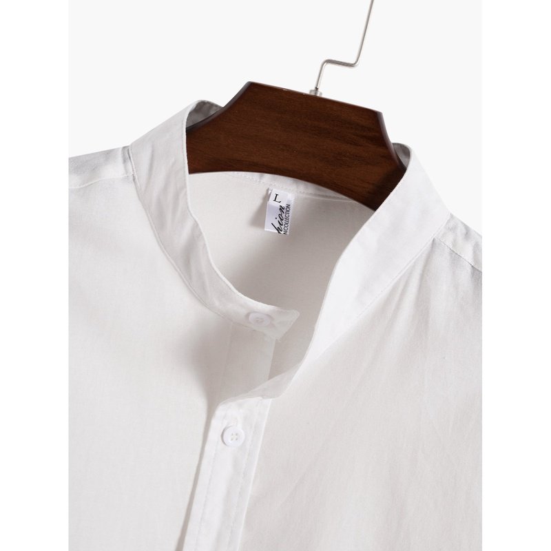 Linen Short Sleeve Basic Shirts