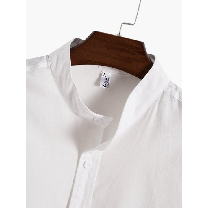 Linen Short Sleeve Basic Shirts