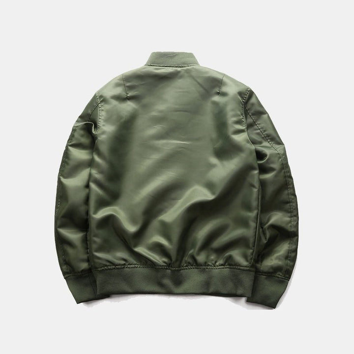 Men Zip Up Bomber Jacket