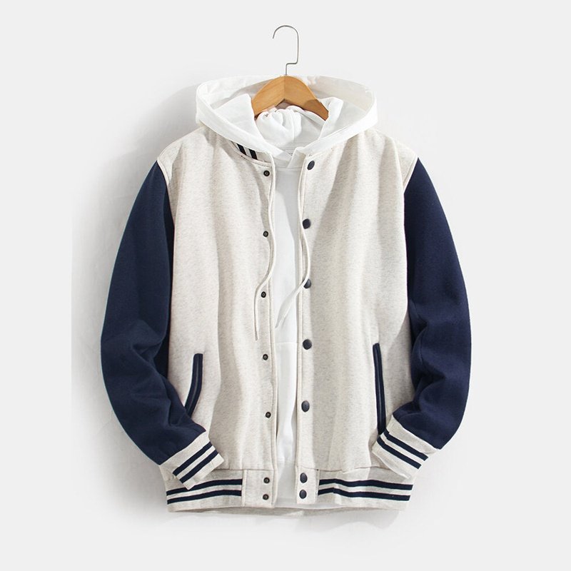 Contrast Baseball Jacket