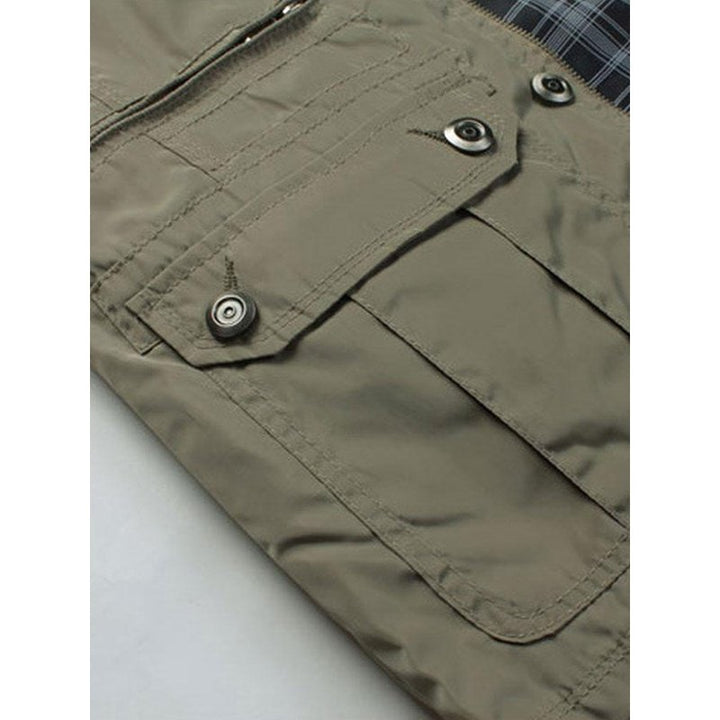 Button Up Funnel Neck Jacket