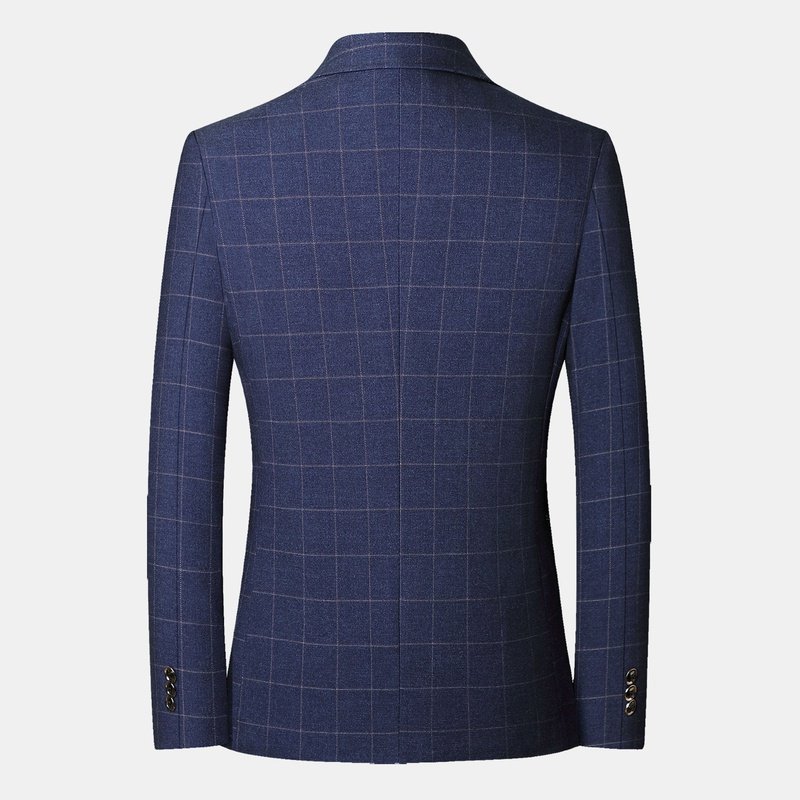 Man Plaid Blazer