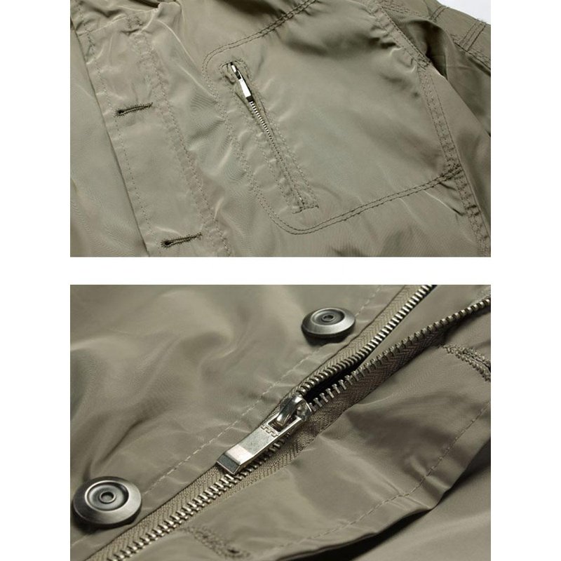 Button Up Funnel Neck Jacket