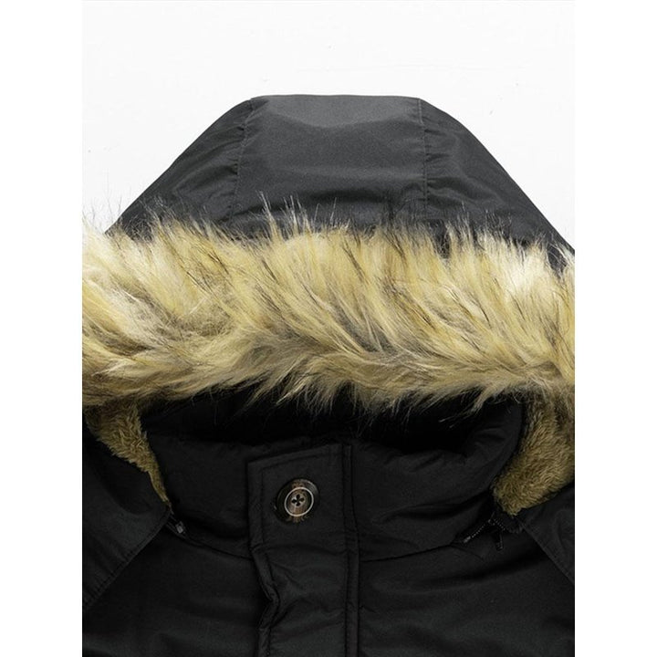 Faux Fur Collar Detachable Hooded Coat