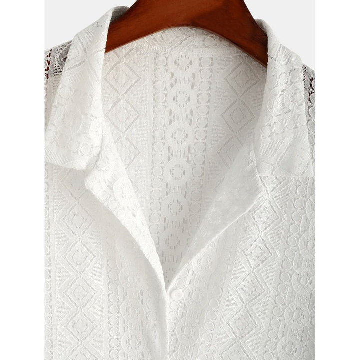 Geometry Textured Cuban Shirt