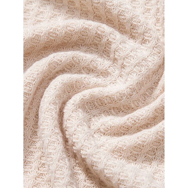 Knitted Waffle Polo Shirt
