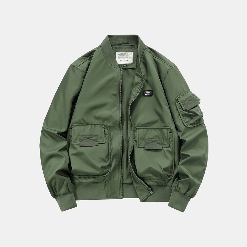 Multi Pockets Bomber Jacket