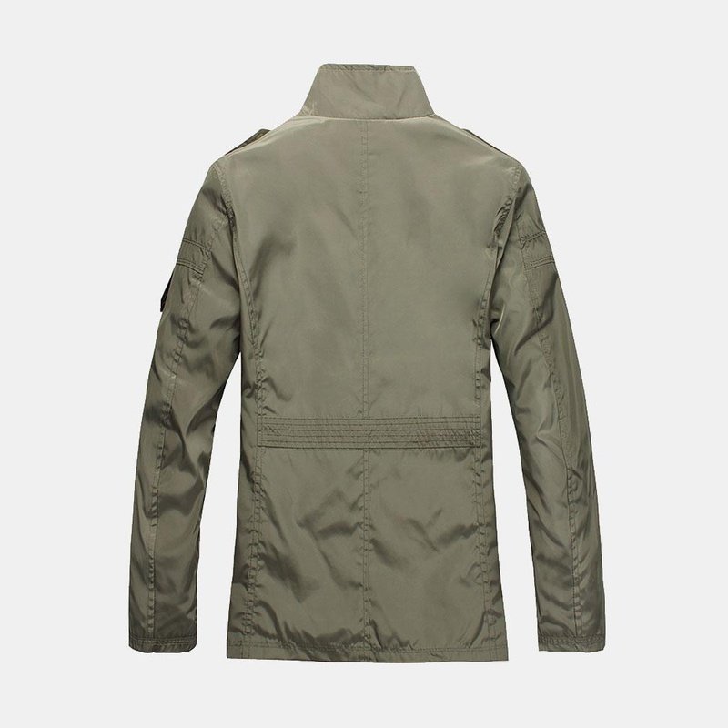 Button Up Funnel Neck Jacket