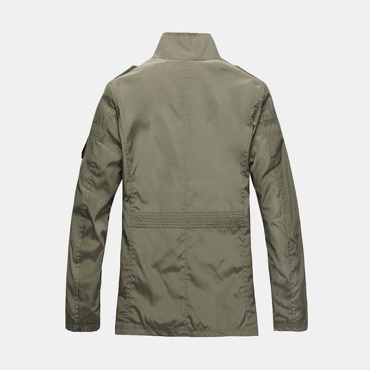 Button Up Funnel Neck Jacket
