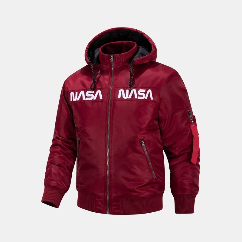 NASA Embroidery Hooded Jacket