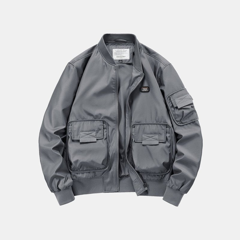 Multi Pockets Bomber Jacket