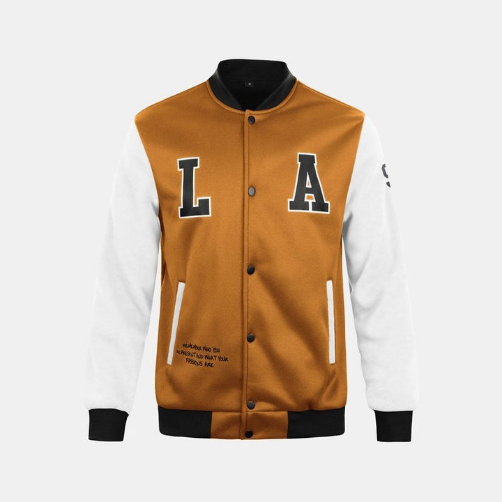 LA Print Baseball Jacket