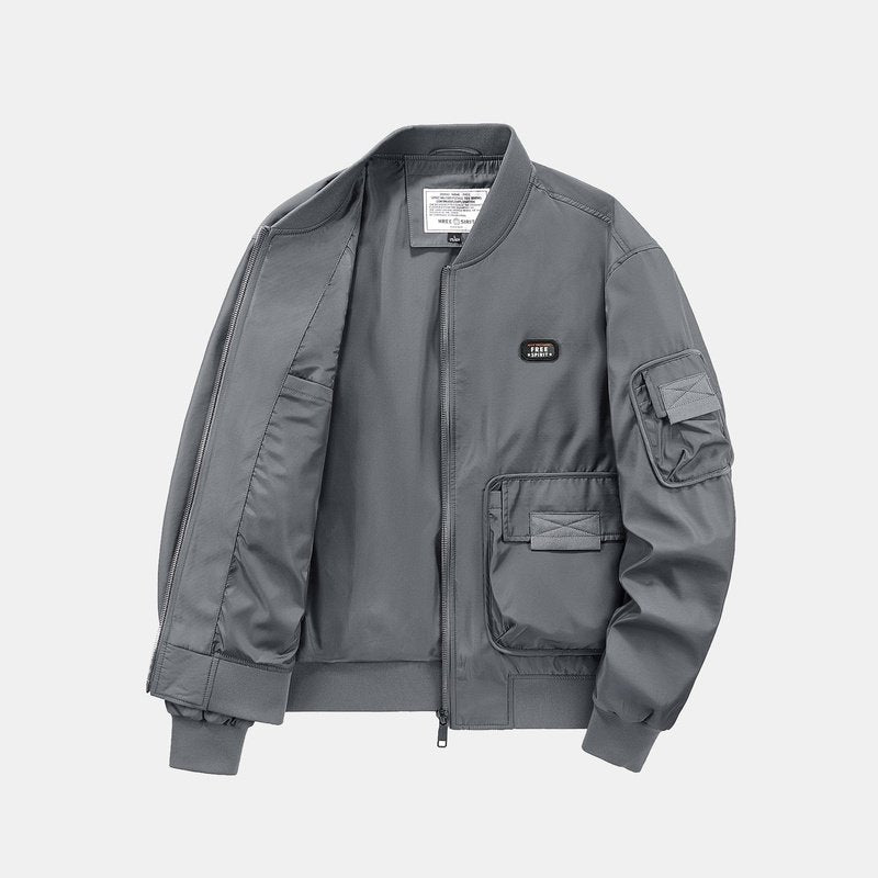 Multi Pockets Bomber Jacket