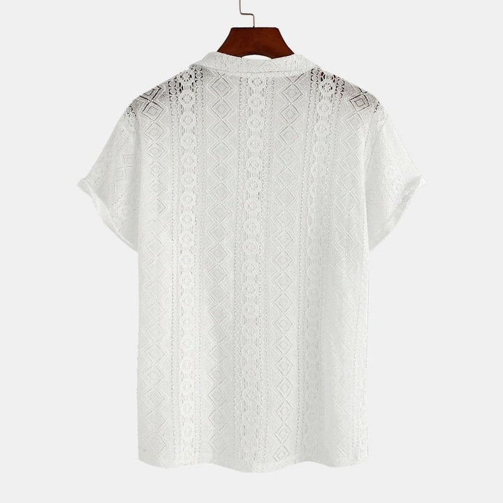 Geometry Textured Cuban Shirt