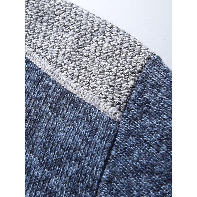 Contrast Zip Up Sweater