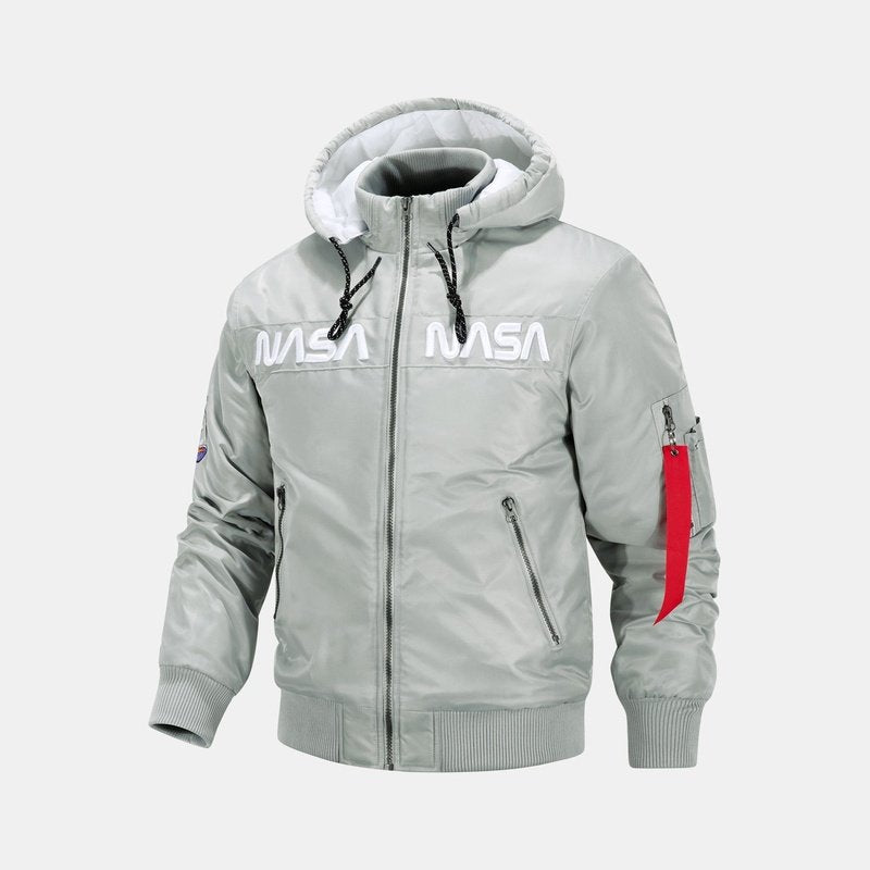 NASA Embroidery Hooded Jacket
